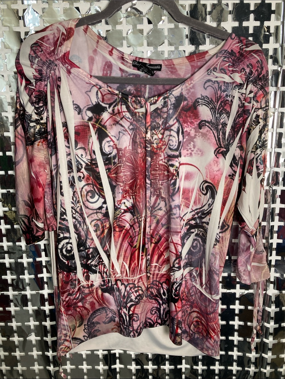 Simply Irresistible Pink Floral-Print Relaxed Tunic